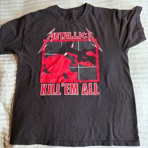 Metallica Black T-Shirt with Red Graphic